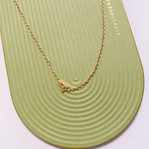 sale | anthropologie | gold monogram “A” chain necklace - Picture 5 of 7
